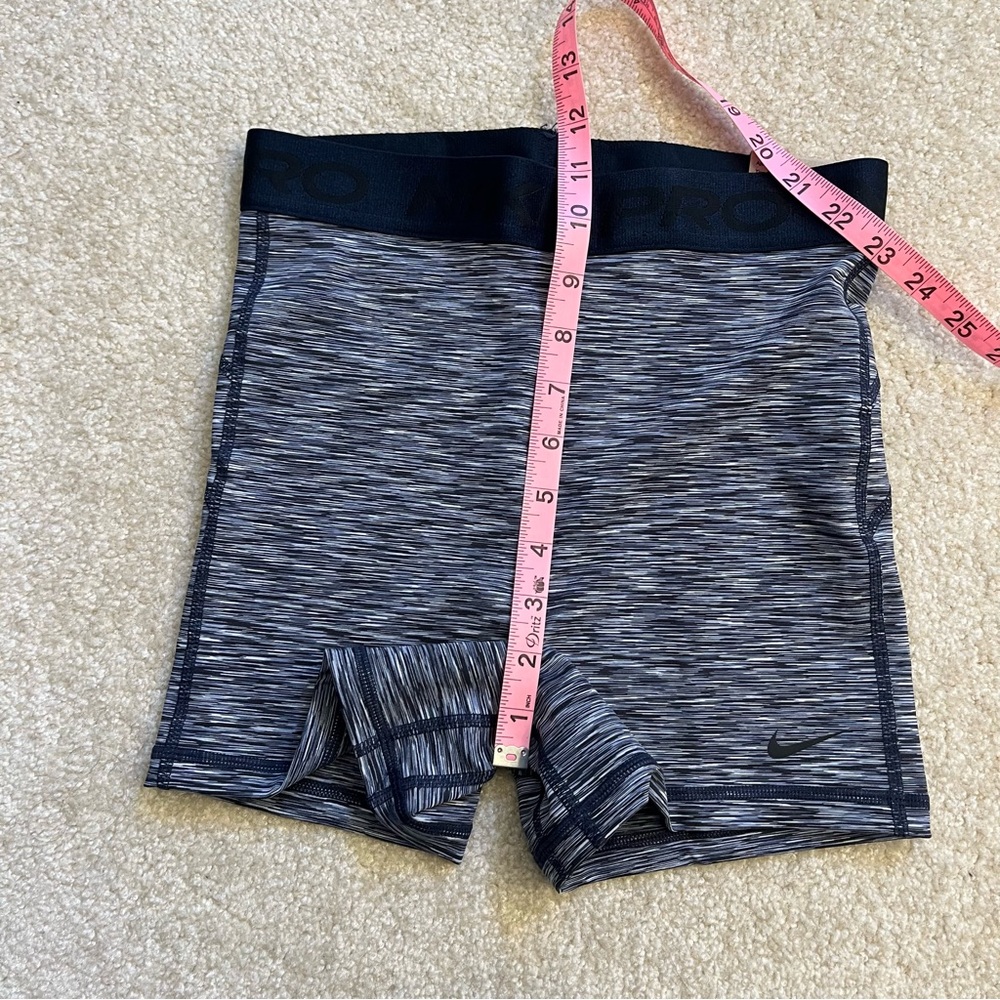 NEW Nike Pro Shorts Womens Small Blue Spacedye High Rise Training Compression - Picture 10 of 11